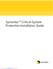 Symantec Critical System System Installation Manual