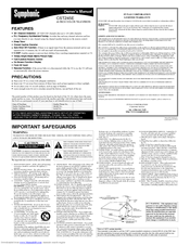 Symphonic CST245E Owner's Manual