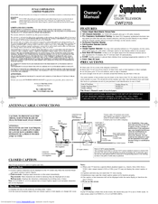 Symphonic CWF2703 Owner's Manual