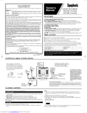 Symphonic ST413C, ST419C Owner's Manual