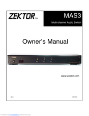 Zektor ZEKTOR MAS3 Owner's Manual