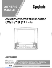 Symphonic CWF719 Owner's Manual