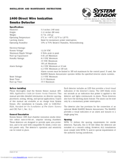 System Sensor 1400 Installation And Maintenance Instructions