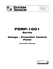 System Sensor PDRP-1001 Series Instruction Manual