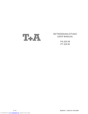 T+A Elektroakustik PT 820 M User Manual