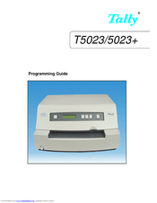 Tally T5023+ Programming Manual