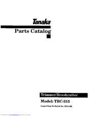 Tanaka Brushcutter TBC-215 Parts Catalog