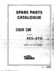 Tanaka ECS-370 Spare Parts Catalog