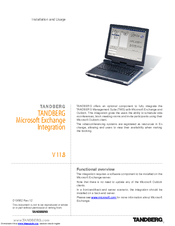 TANDBERG Microsoft Exchange Integration V 11.8 Installation And Usage Manual