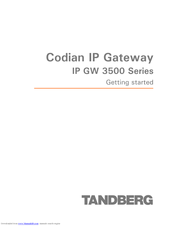 TANDBERG IP GW 3500 Series Getting Started Manual