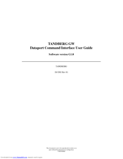TANDBERG GW Dataport Command Interface D13202 User Manual