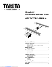 Tanita 4521 Operator's Manual