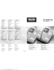 Tanita BF-558 Instruction Manual