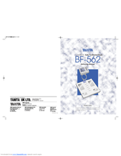 Tanita BF-562 Instruction Manual