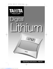 Tanita HD 372 Operating Instructions Manual