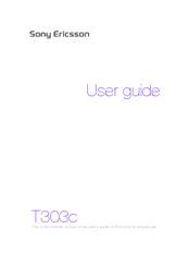 Sony Ericsson T303C User Manual