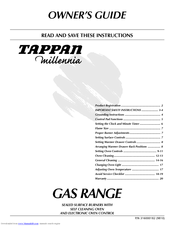 Tappan Millennia 316000182 Owner's Manual
