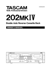 Tascam 202mkIV Owner's Manual