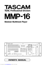 Tascam MMP-16 Owner's Manual