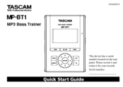 Tascam MP-BT1 Quick Start Manual