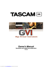 Tascam GVI Owner's Manual