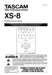 Tascam XS-8 Owner's Manual