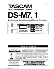 Tascam DS-M7.1 Owner's Manual