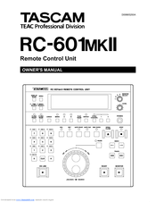 Tascam RC-601mkII Owner's Manual