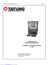 Tatung TDR-2216-080 Installation And Operation Manual