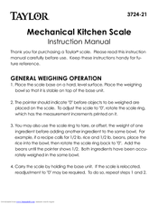 Taylor 3724-21 Instruction Manual