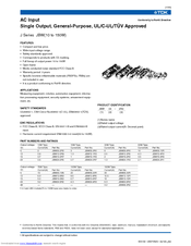 Tdk J Series JBW Specification Sheet