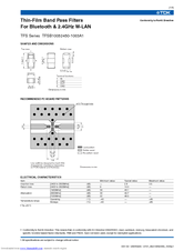 Tdk TFS Series TFSB10052450-1003A1 Specifications