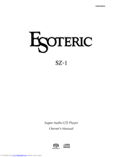 Teac Esoteric SZ-1 Owner's Manual