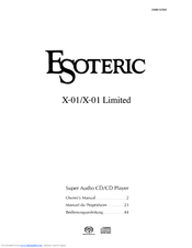 Teac Esoteric X-01 Owner's Manual
