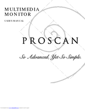 ProScan Proscan MULTIMEDIA MONITOR User Manual