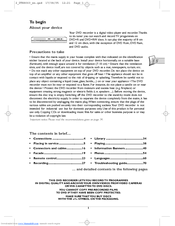 THOMSON DTH8060E User Manual