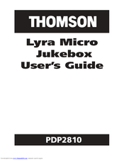 THOMSON Lyra PDP2810 User Manual