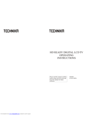 Technika LCD32-407B Operating Instructions Manual