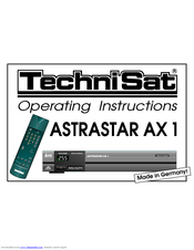 TechniSat ASTRASTAR AX 1 Operating Instructions Manual