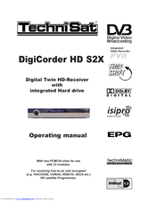 TechniSat DigiCorder HD S2X Operating Manual