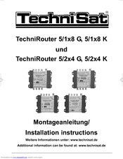 TechniSat TechniRouter 5/1x8 G Montageanleitung