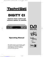 TechniSat DIGITY CI DIGITY CI Operating Operating Manual