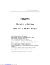 Tekram Technology DC-820B User Manual