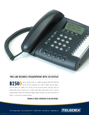 Teledex B250D Specifications