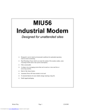 Telenetics MIU56 Owner's Manual