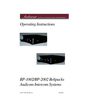 Audiocom Audiocom BP-1002 Operating Instructions Manual