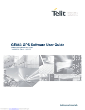 Telit Wireless Solutions GE863-GPS Software User's Manual