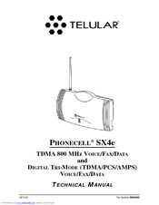 Telular SX4e TDMA Technical Manual