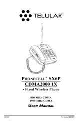 Telular PHONECELL SX6P CDMA2000 1X User Manual