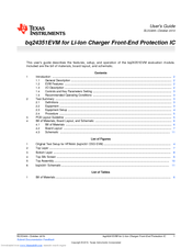 Texas Instruments BQ24351EVM User Manual